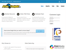Tablet Screenshot of printfreight.com
